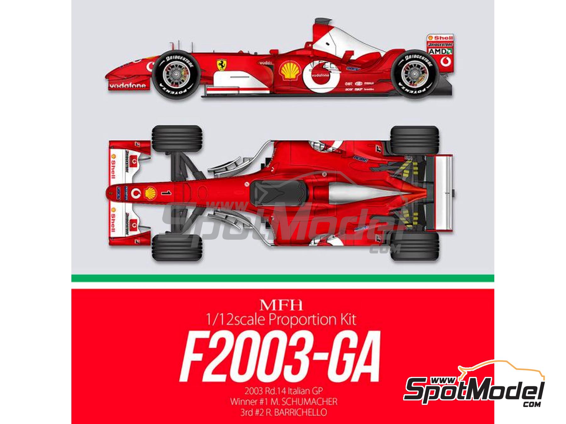アマルガム フェラーリ 1/12 F2003-GA ノーズコーンフロントウイング - ミニカー